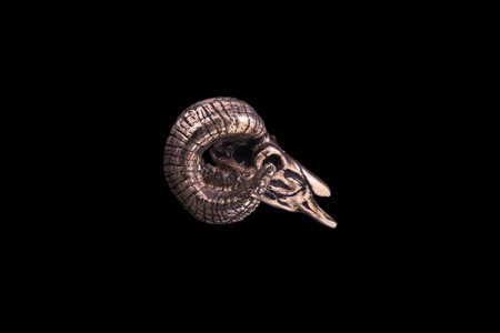 Ram Skull   Made of bronze Lenght: 4,5 cm / 1.77 in Width: 5 cm / 1.97 in
